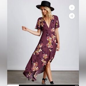 Cotton Candy la high low hem maxi wrap dress in orchid size M 6-8